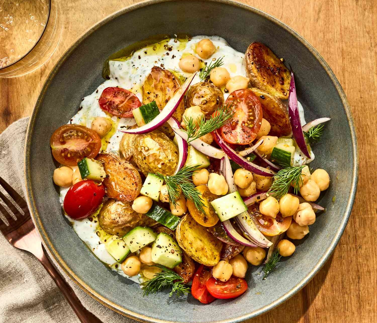 سالاد سیب زمینی - غذای رژیمی با سیب زمینی