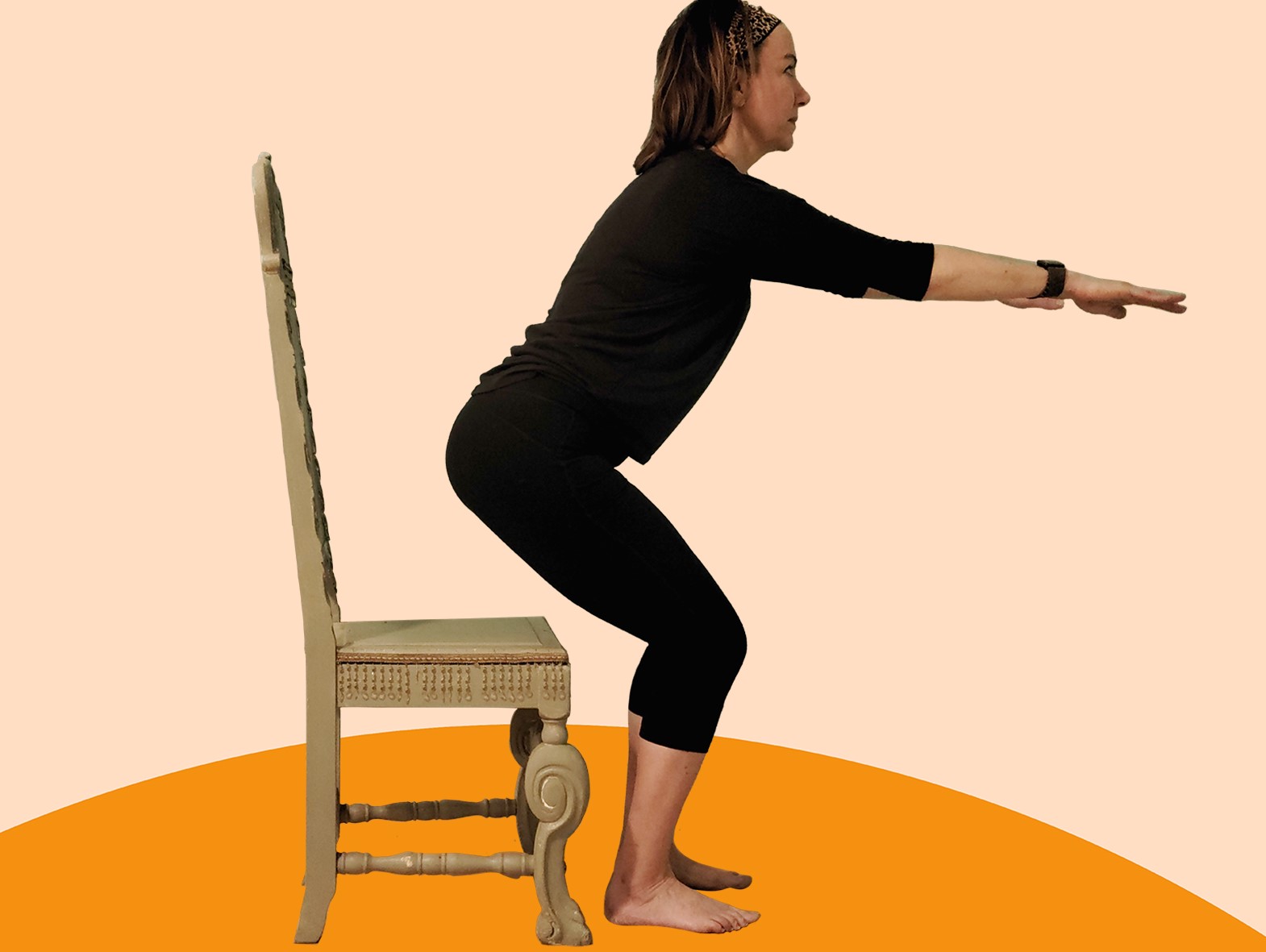 پلانک روی صندلی - ورزش های نشسته روی صندلی