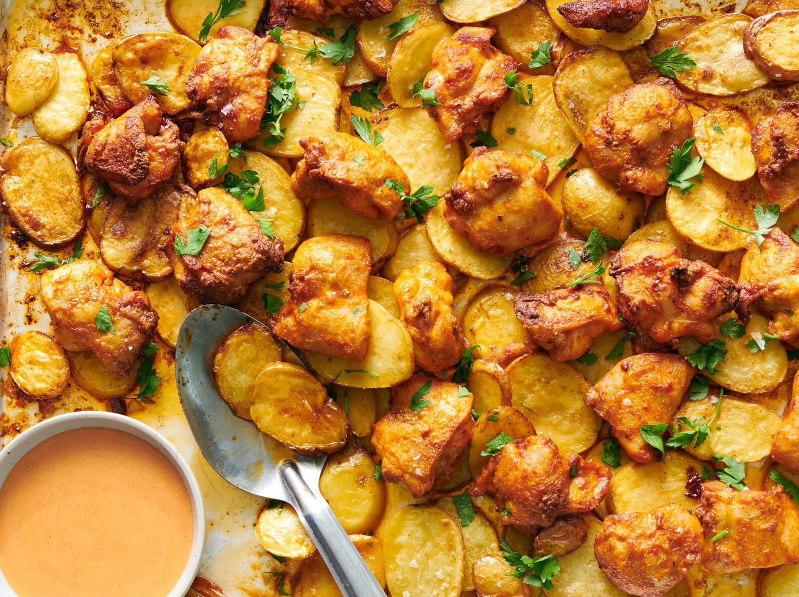 سیب زمینی و مرغ - غذای رژیمی با سیب زمینی