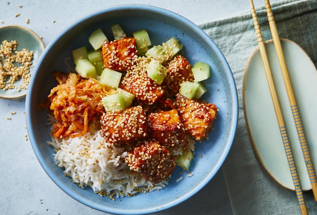 ناهار رژیمی با برنج و مرغ و سبزیجات