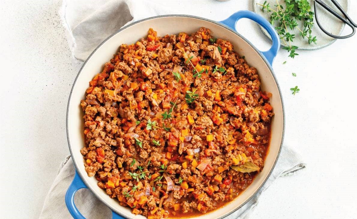 غذای رژیمی با گوشت چرخ کرده و کدو