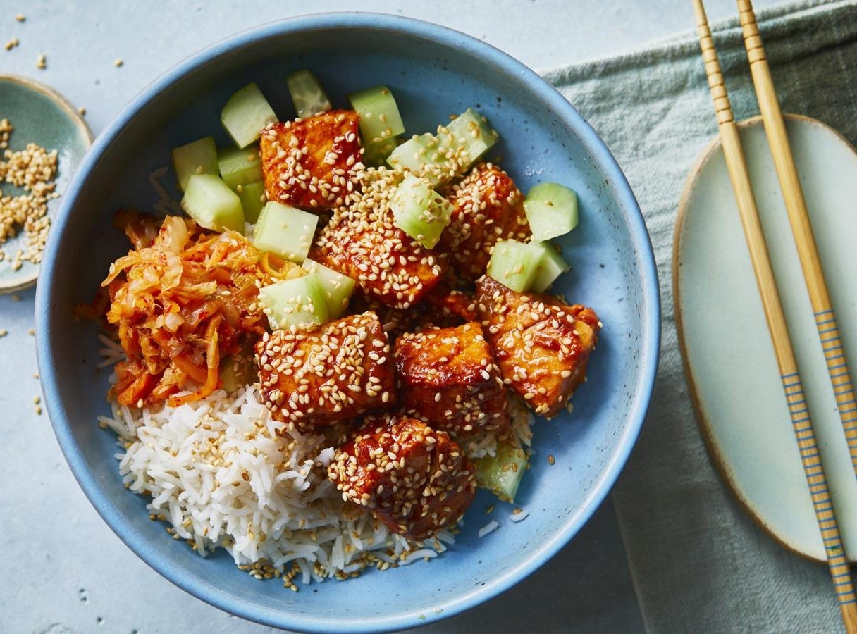 سبزیجات بخار پز با برنج - غذاهای بدون روغن برای شام