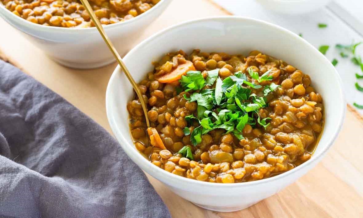 خوراک عدسی - غذاهای بدون روغن برای شام