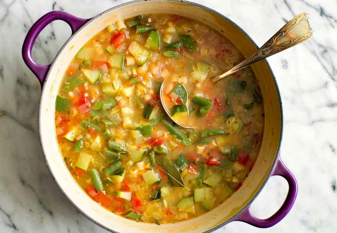 سوپ سبزیجات - غذای بدون روغن برای سرماخوردگی