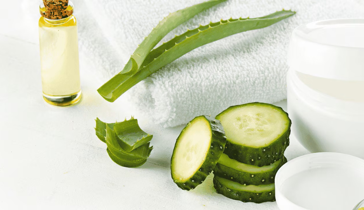 ماسک آلوئه ورا - ماسک آلوئه ورا و خیار