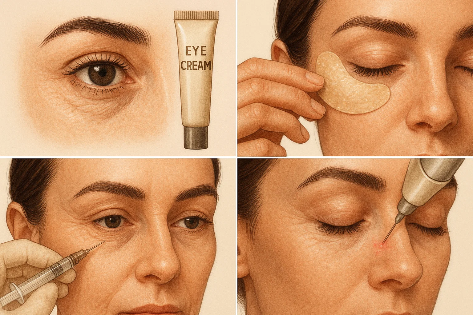 چروک دور چشم و رفع آن 