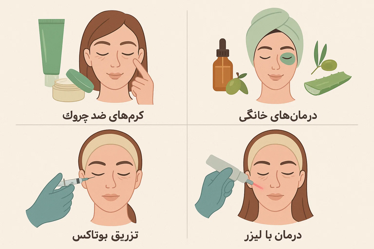 درمان چروک دور چشم