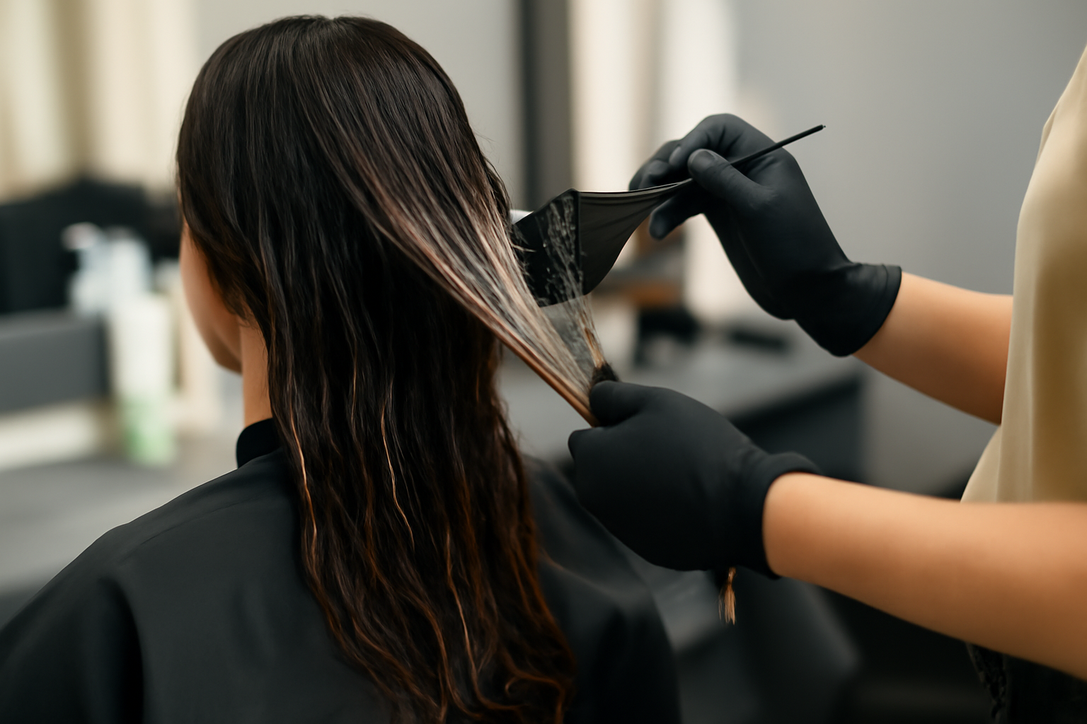 فردی درحال پلکس تراپیدر آرایشگاه