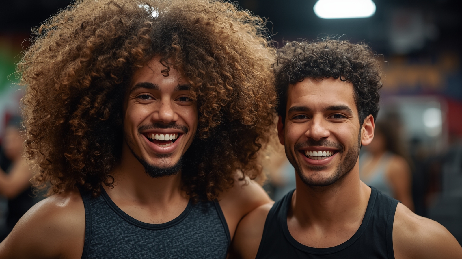 دو پسر با موی فر ریز پسرانه و موی فر درشت پسرانه