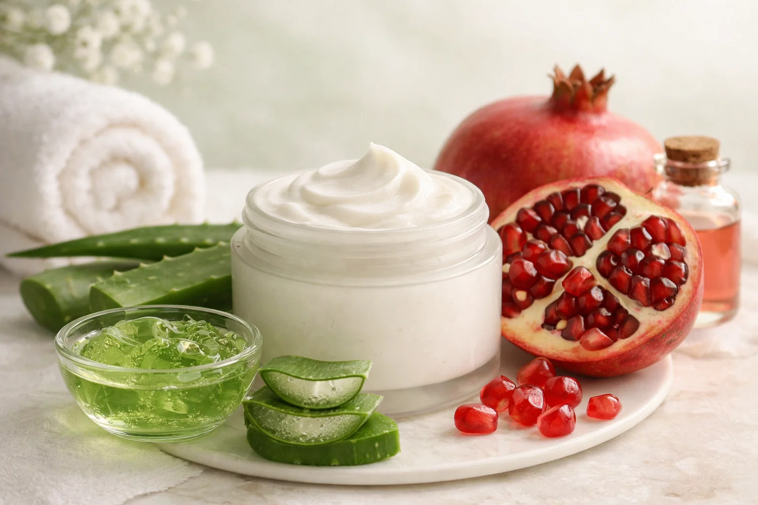 ماسک انار و آلوئه ورا