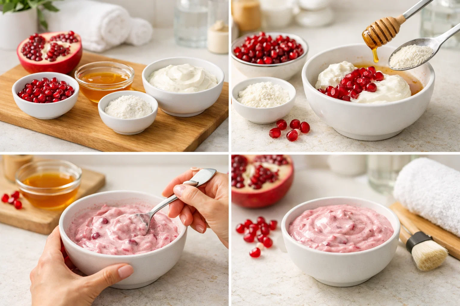 ماسک انار خانگی