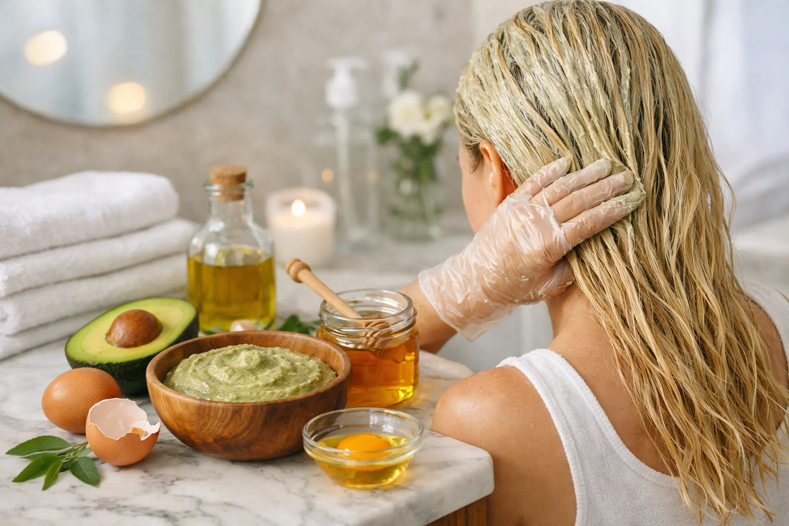 6. ماسک تقویت موی دکلره شده