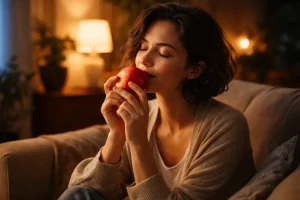 خوردن سیب در شب