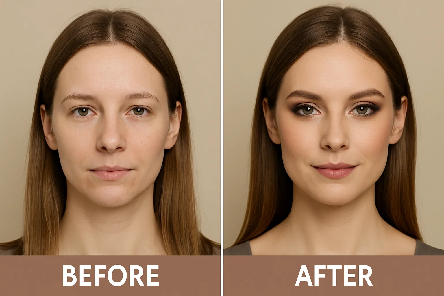 قبل و بعد آرایش صورت مثلثی