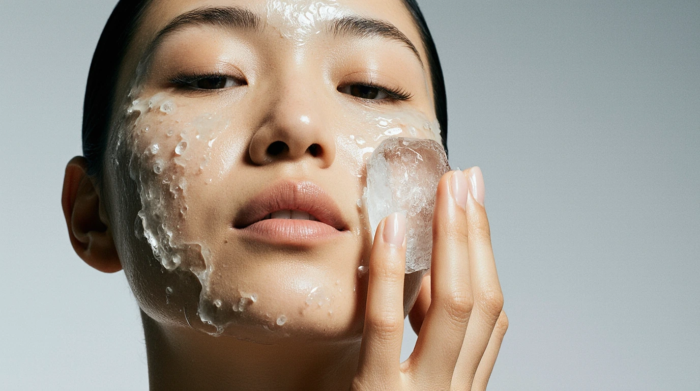 ماسک یخ و آب گلاب