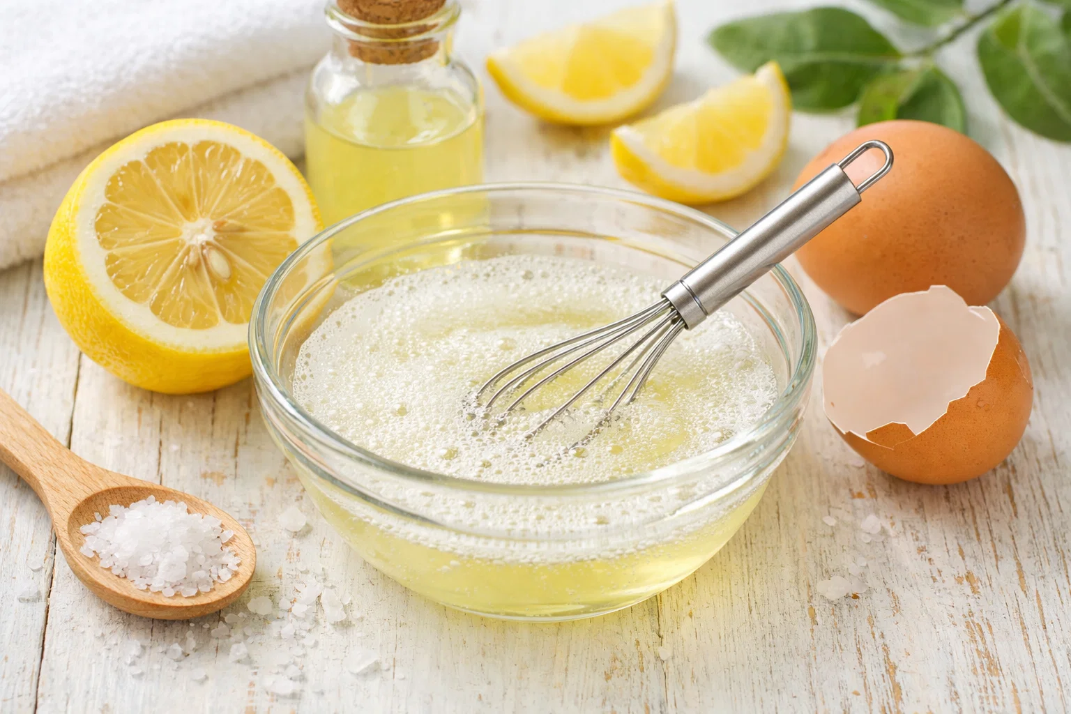 ماسک سفیده تخم مرغ و لیمو