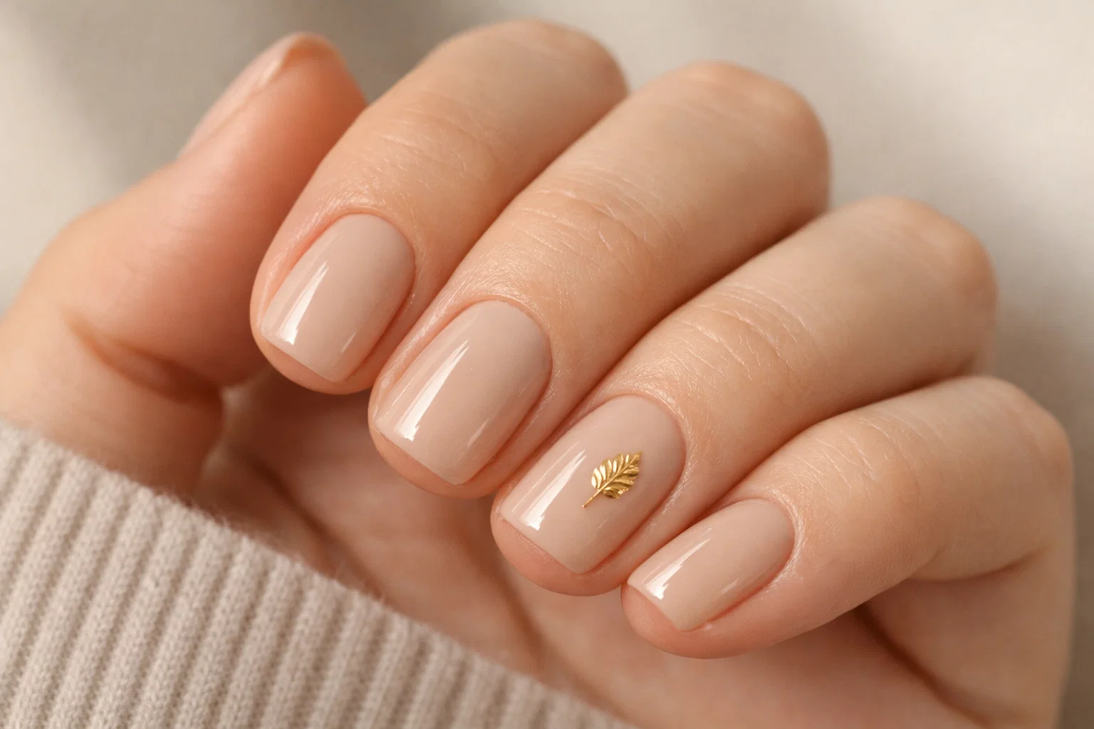 طرح ناخن پاییزی مینیمال