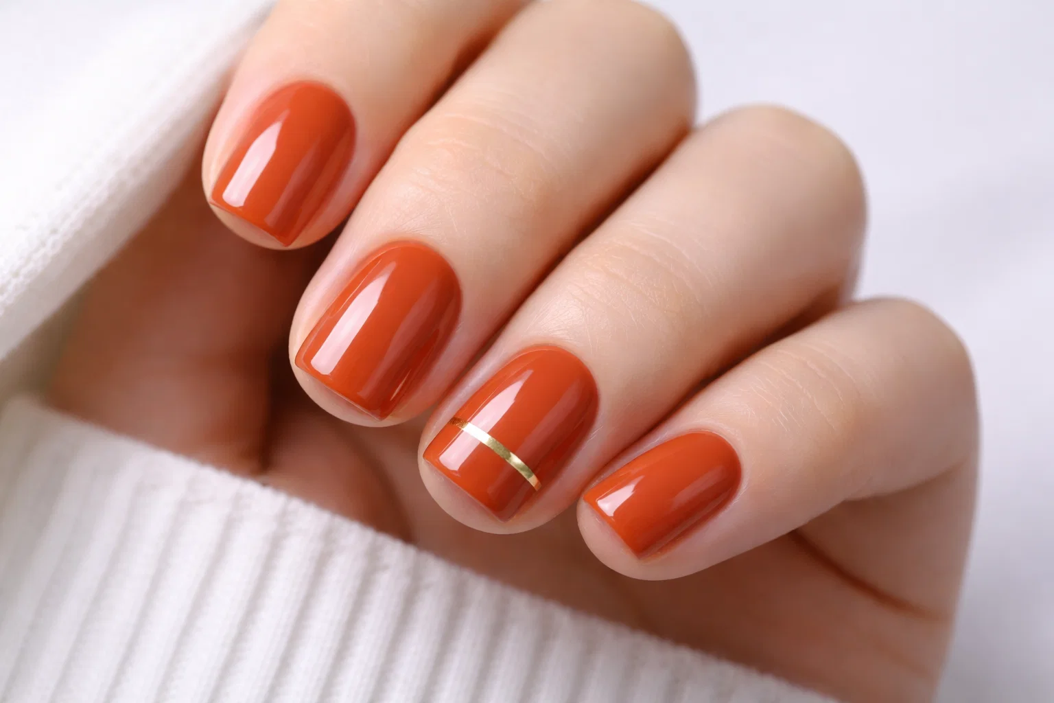 طراحی ناخن ساده پاییزی 