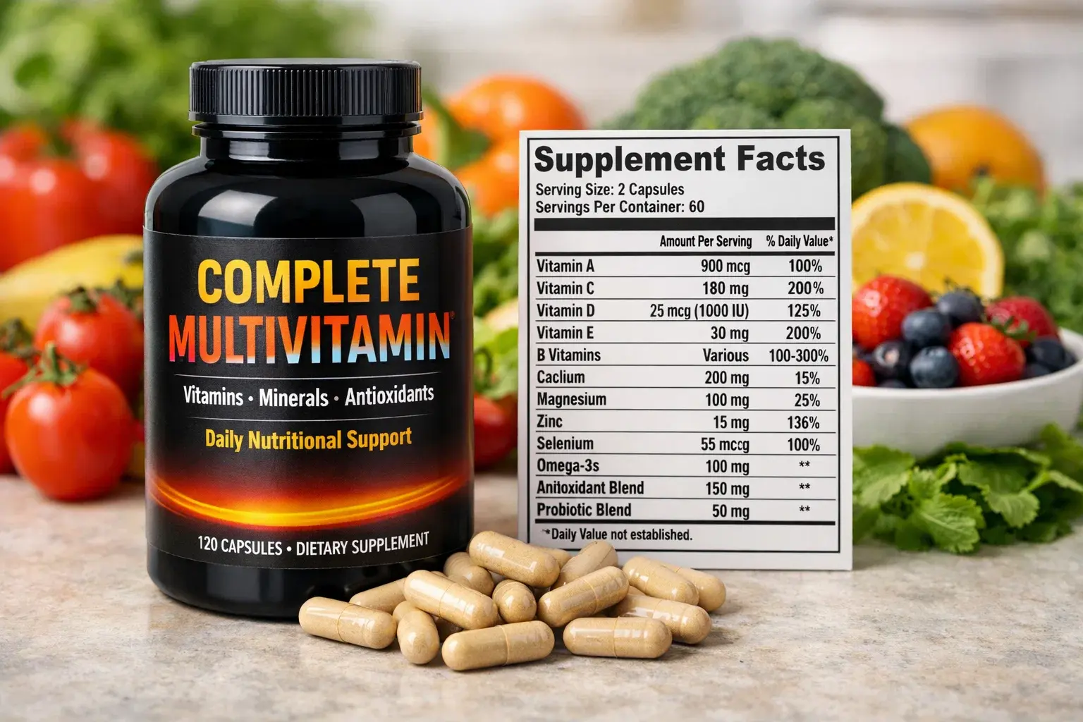 قرص مولتی ویتامین جامع برای درمان ریزش مو