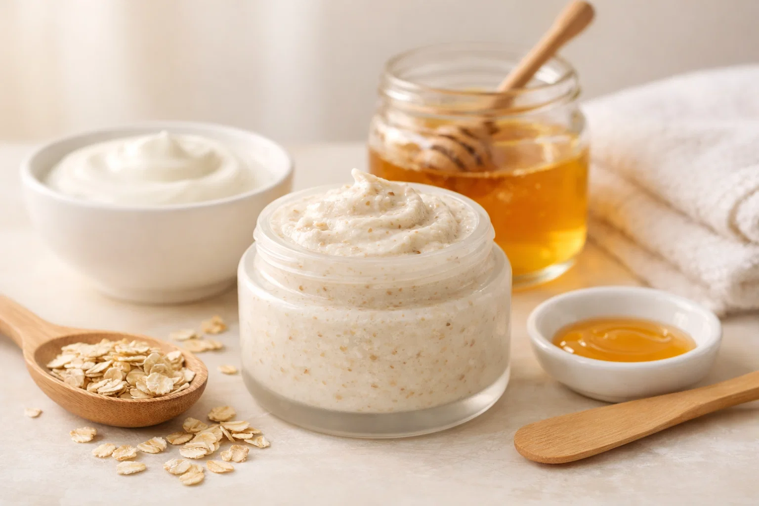 اسکراب ماست و عسل