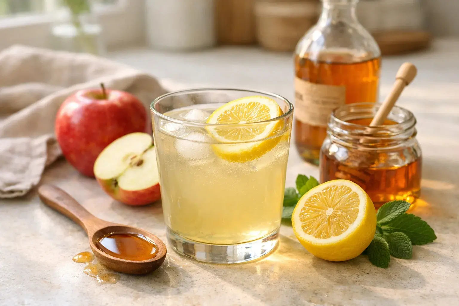 رفع غبغب با سرکه سیب