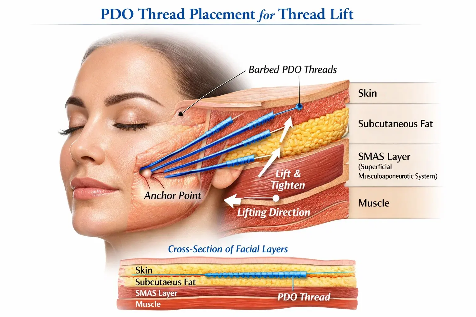 لیفت صورت با نخ
