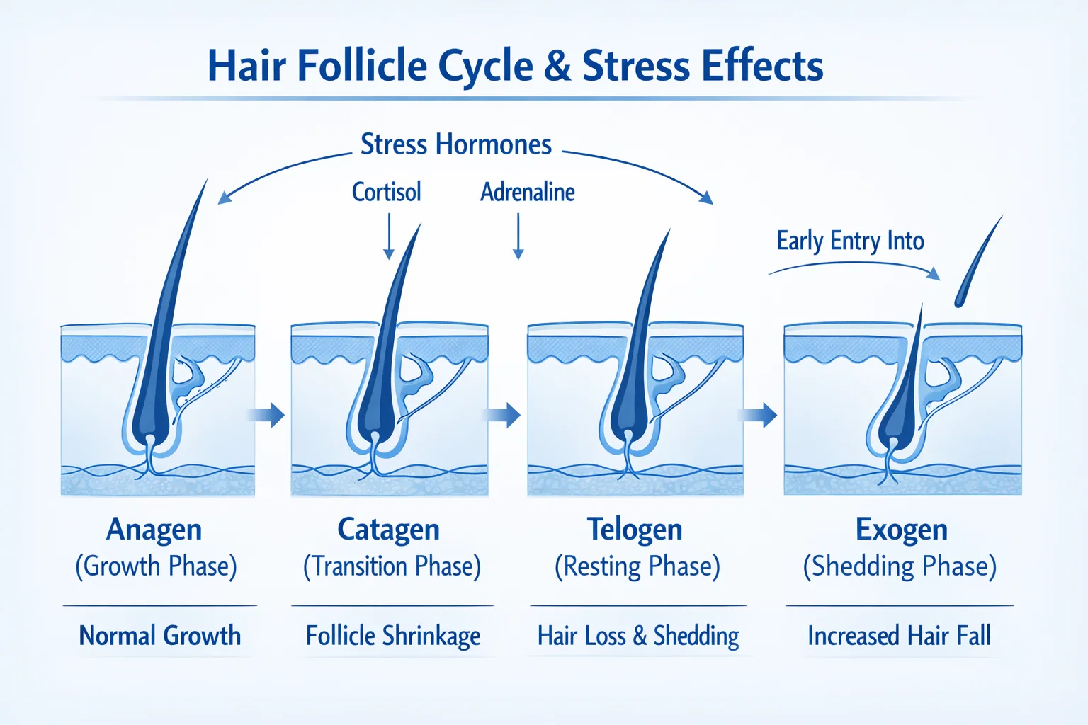 ریزش مو استرسی